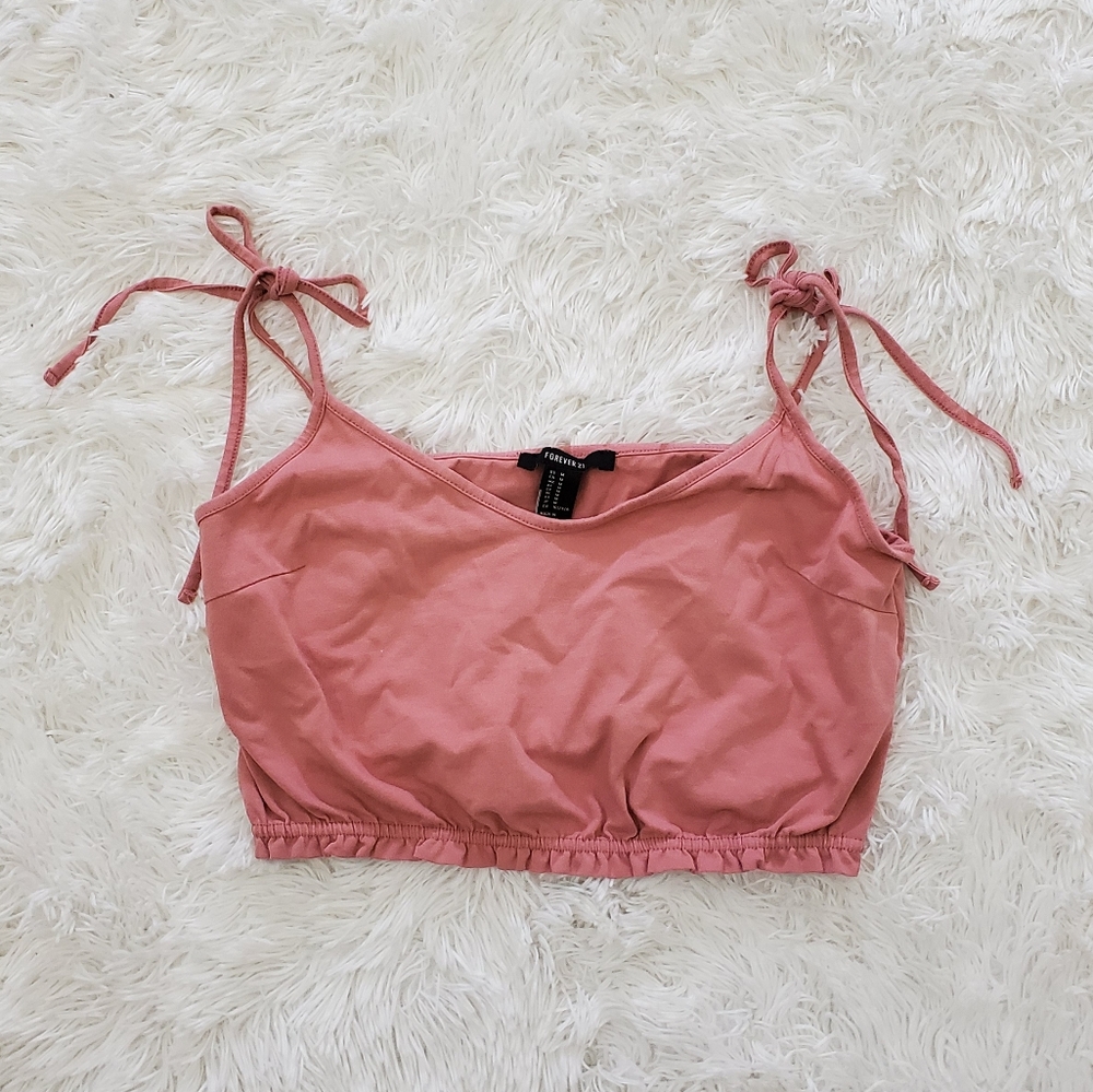 F21 Blush Crop Top